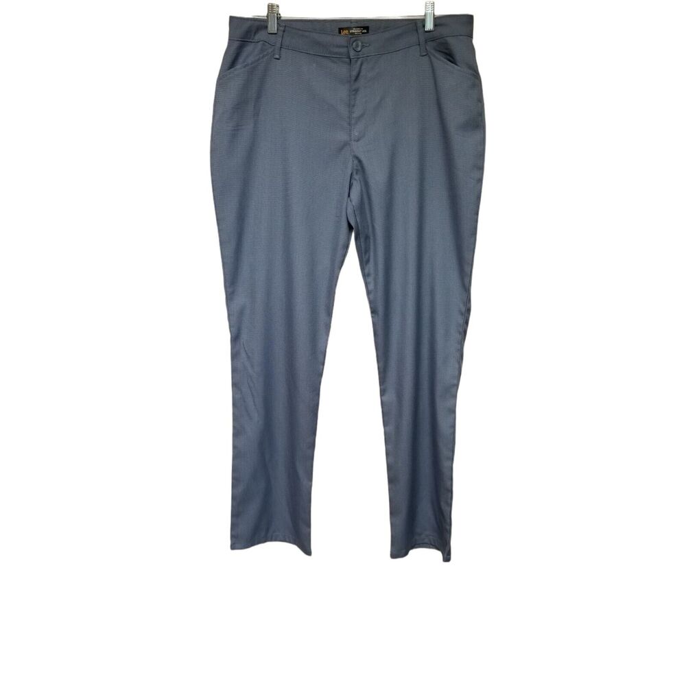 Lee Relaxed Fit Straight Leg Mid Rise Men's Dress Pants Color Blue Size 14M